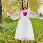 Prinsessenjurk - Engel met vleugels - Luxe feeën jurk - Roze