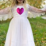 Prinsessenjurk - Engel met vleugels - Luxe feeën jurk - Roze