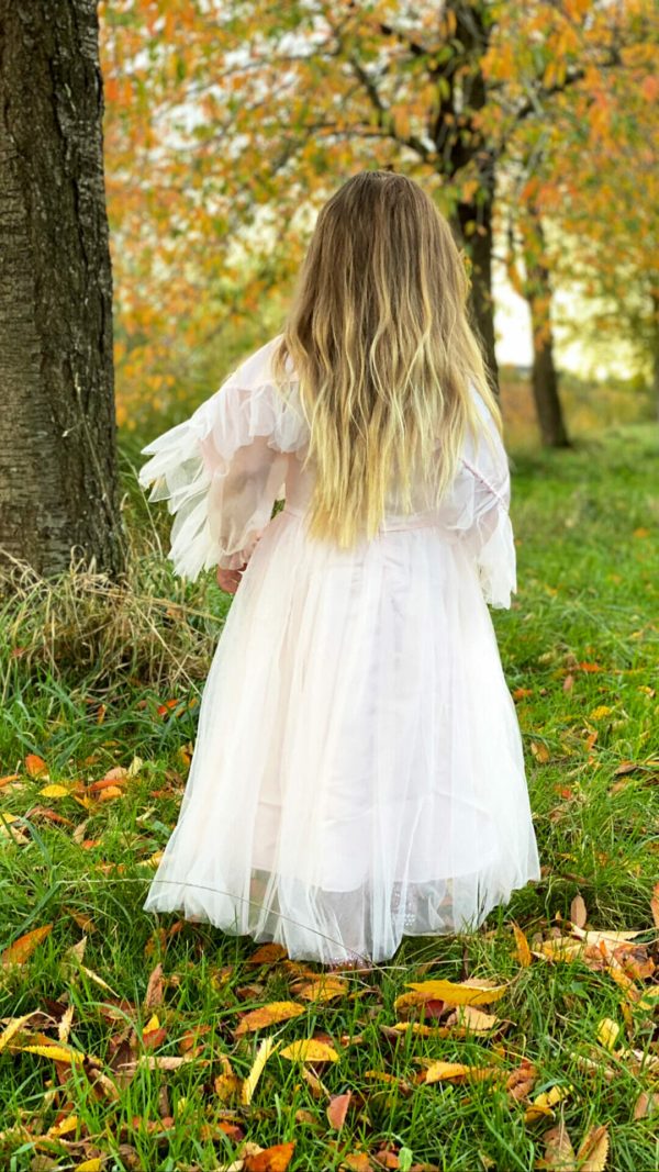 Prinsessenjurk - Engel met vleugels - Luxe feeën jurk - Roze - Afbeelding 11