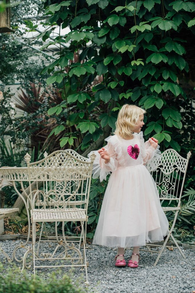 Prinsessenjurk - Engel met vleugels - Luxe feeën jurk - Roze - Afbeelding 6