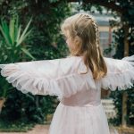 Prinsessenjurk - Engel met vleugels - Luxe feeën jurk - Roze