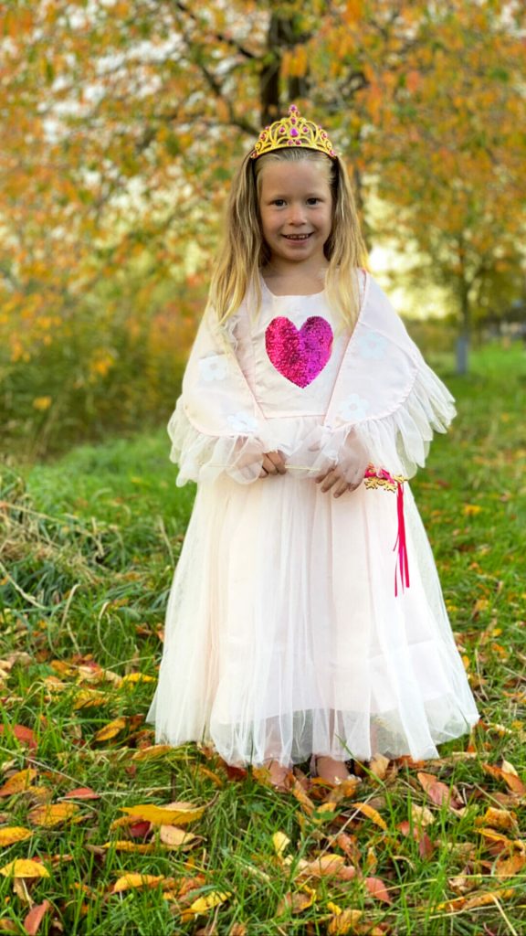 Prinsessenjurk - Engel met vleugels - Luxe feeën jurk - Roze - Afbeelding 9