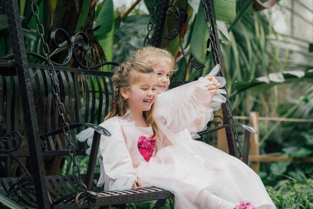 Prinsessenjurk - Engel met vleugels - Luxe feeën jurk - Roze - Afbeelding 5