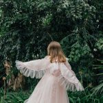 Prinsessenjurk - Engel met vleugels - Luxe feeën jurk - Roze