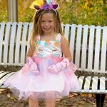 Unicorn jurk + haarband + handschoenen - Eenhoorn