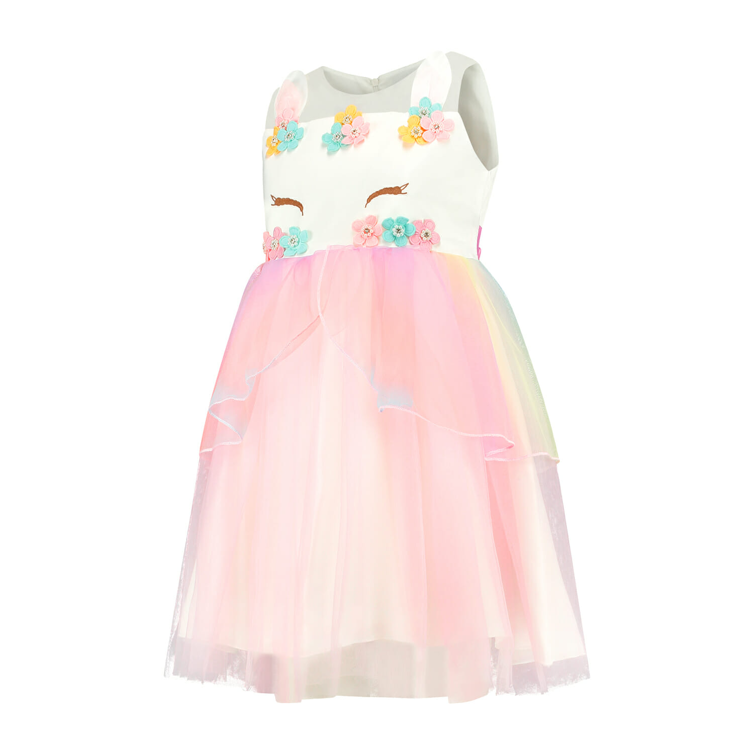 Unicorn jurk + haarband + handschoenen - Eenhoorn - Afbeelding 4