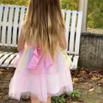 Unicorn jurk + haarband + handschoenen - Eenhoorn