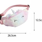 Unicorn - fanny pack - heuptasje - fleece - paars