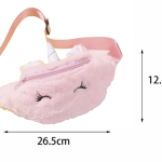 Unicorn - fanny pack - heuptasje - fleece - paars