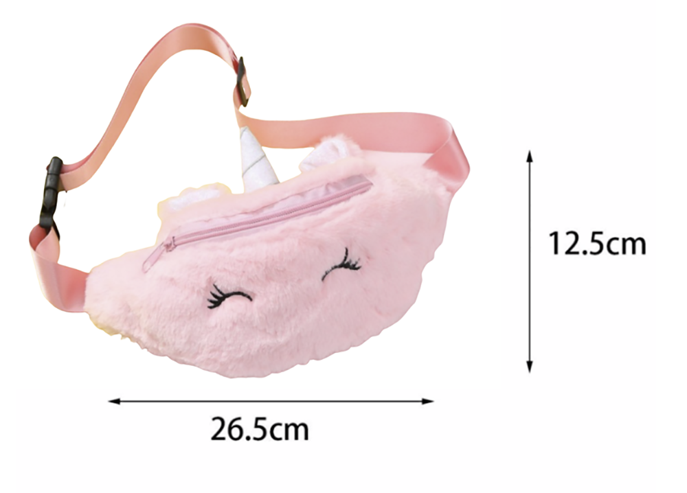 Unicorn - fanny pack - heuptasje - fleece - paars - Afbeelding 10