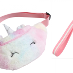 Unicorn - fanny pack - heuptasje - fleece - paars