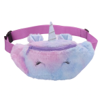 Unicorn - fanny pack - heuptasje - fleece - paars