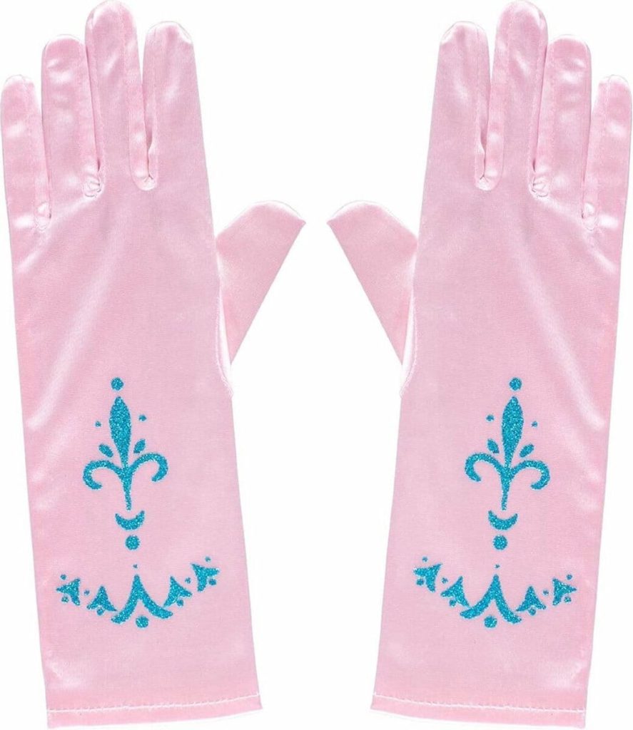 Roze prinsessenjurk met lange sleep + accessoires - Afbeelding 11