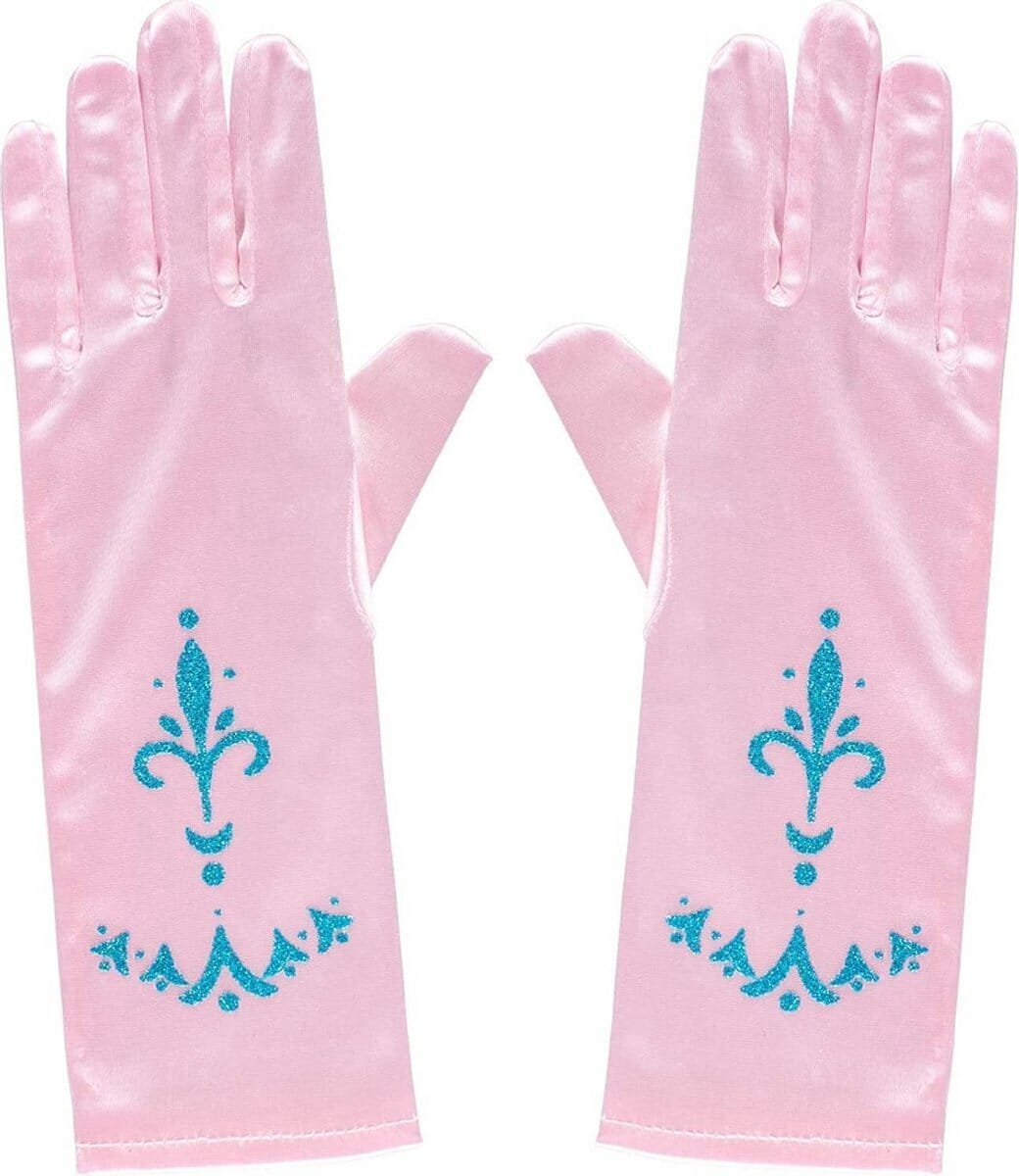 Roze prinsessenjurk met lange sleep + accessoires - Afbeelding 11