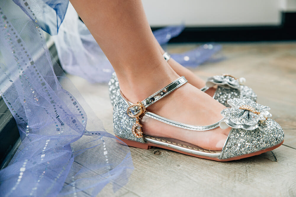 Prinsessen schoenen - Verkleedschoenen - Zilver - Afbeelding 4