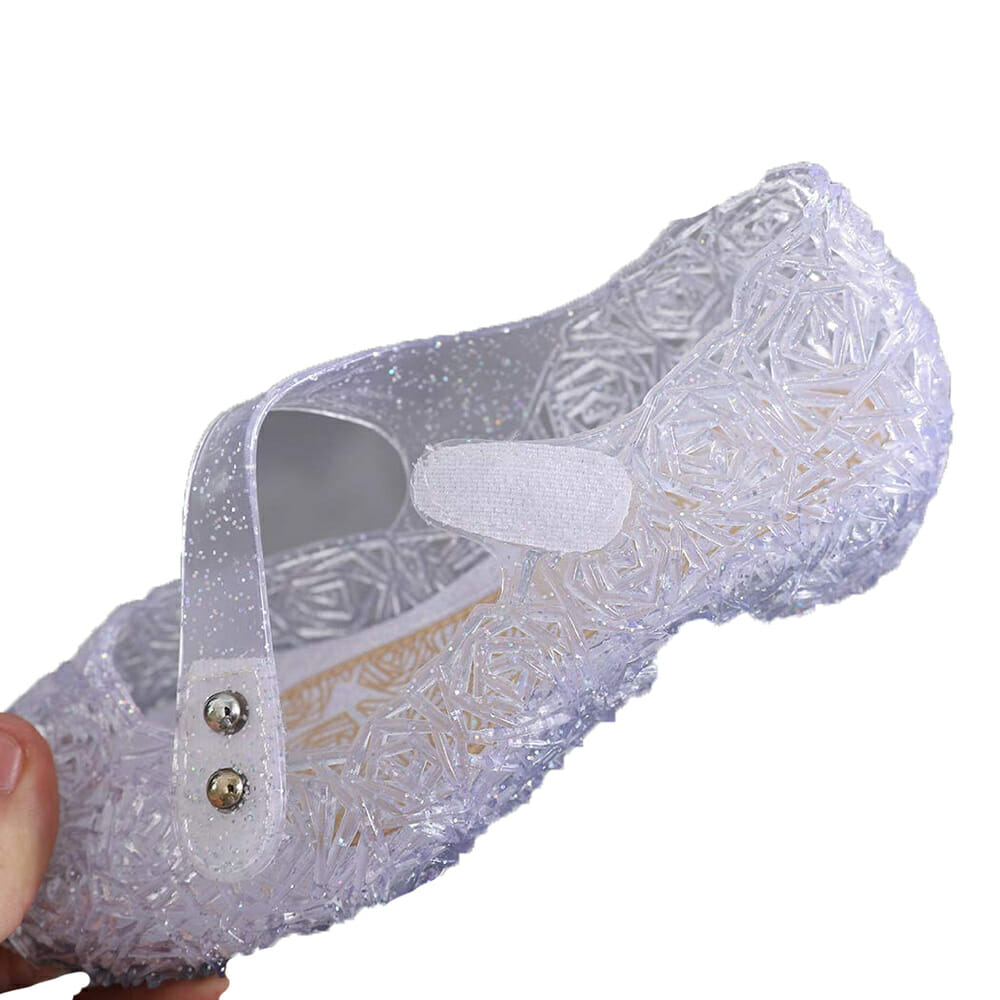 Prinsessenschoenen - Verkleedschoenen Zilver + Frozen blauwe kroon - Afbeelding 2
