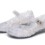 Prinsessenschoenen - Verkleedschoenen Zilver + Frozen blauwe kroon