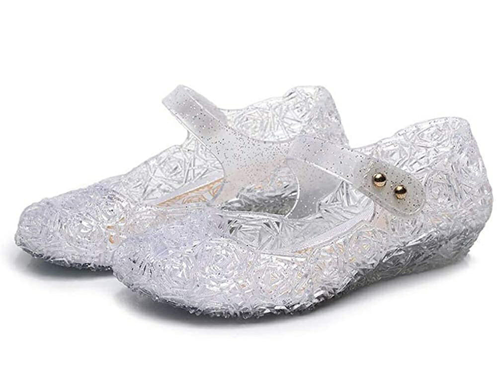 Prinsessenschoenen - Verkleedschoenen Zilver + Frozen blauwe kroon - Afbeelding 3