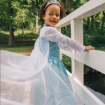 Frozen Elsa prinsessenjurk - kroon - toverstaf - handschoenen - Elsa vlecht