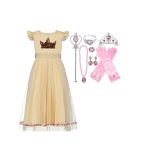 Gouden prinsessenjurk +  accessoires