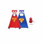 Superman Verkleedpak - 3-Pack - Superheld 2x rood + masker - One Size - maat 98 /128 - 3/9 jaar