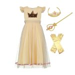 Gouden prinsessenjurk +  accessoires
