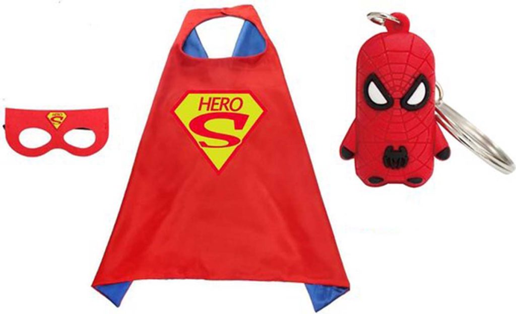 Superman Verkleedpak - 3-Pack - Superheld 2x rood + masker - One Size - maat 98 /128 - 3/9 jaar - Afbeelding 5