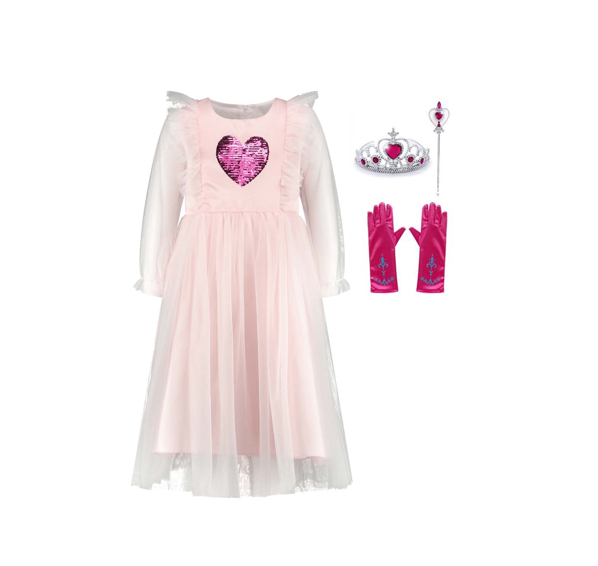 Roze prinsessenjurk + accessoires - Afbeelding 70