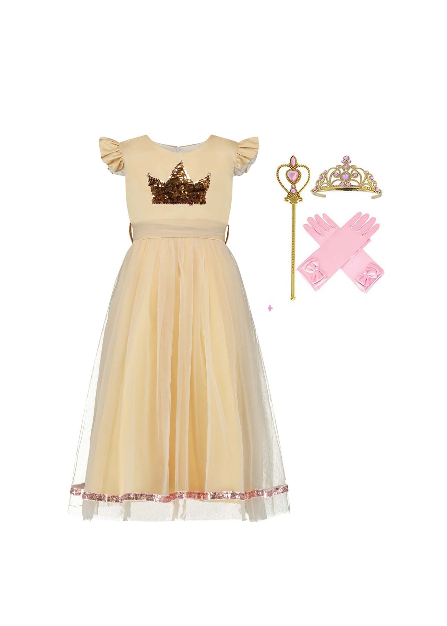 Roze prinsessenjurk + accessoires - Afbeelding 71