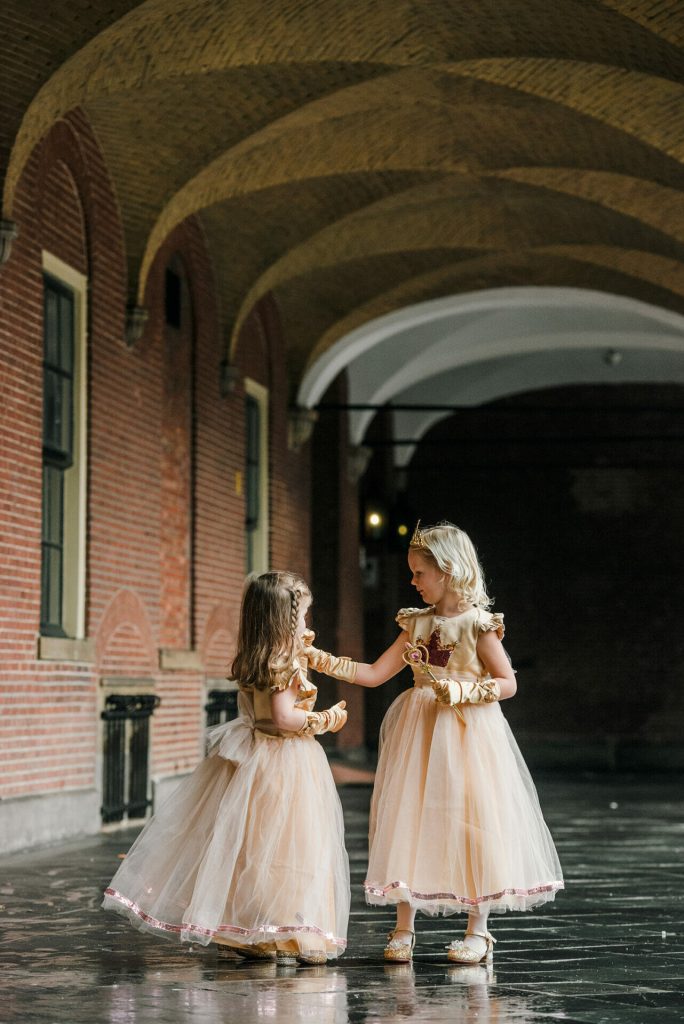 Prinsessenjurk voor meisjes, hoge hakken, kinderen, sieraden