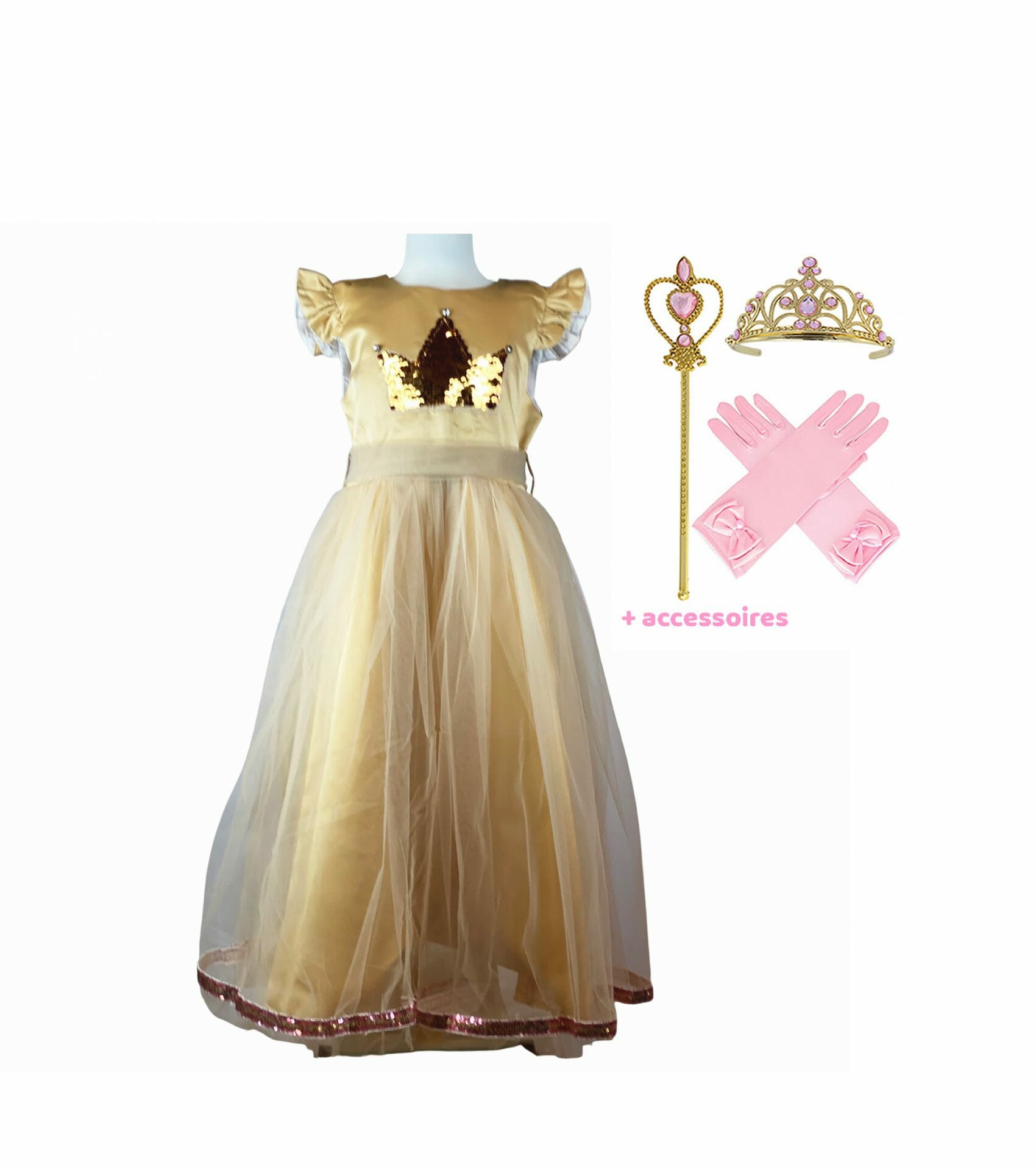 Roze prinsessenjurk + accessoires - Afbeelding 33