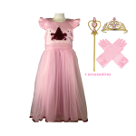Roze prinsessenjurk + accessoires
