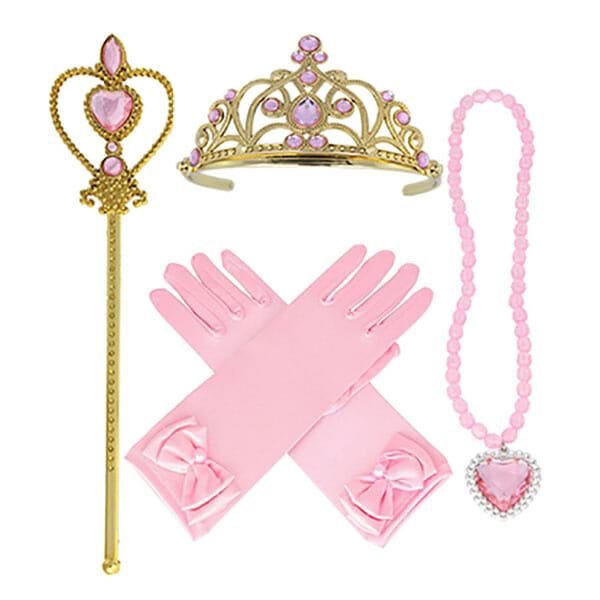 Roze prinsessenjurk + accessoires - Afbeelding 30