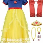 Sneeuwwitje jurk + rode cape + accessoires