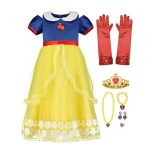 Sneeuwwitje jurk + rode cape + accessoires