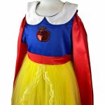 Sneeuwwitje jurk + rode cape + accessoires