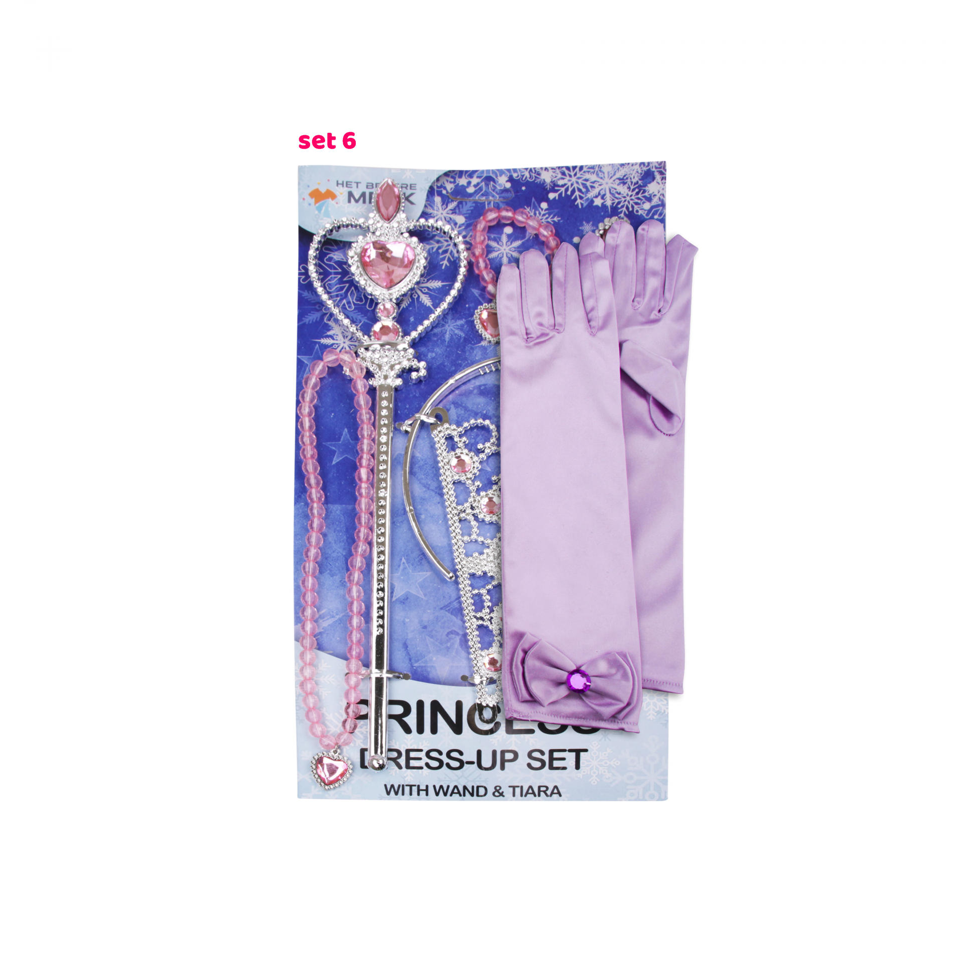 Speelgoed - voor bij je prinsessen jurk - Tiara - Prinsessen Verkleedkleding - Lange/korte Handschoenen - Afbeelding 3