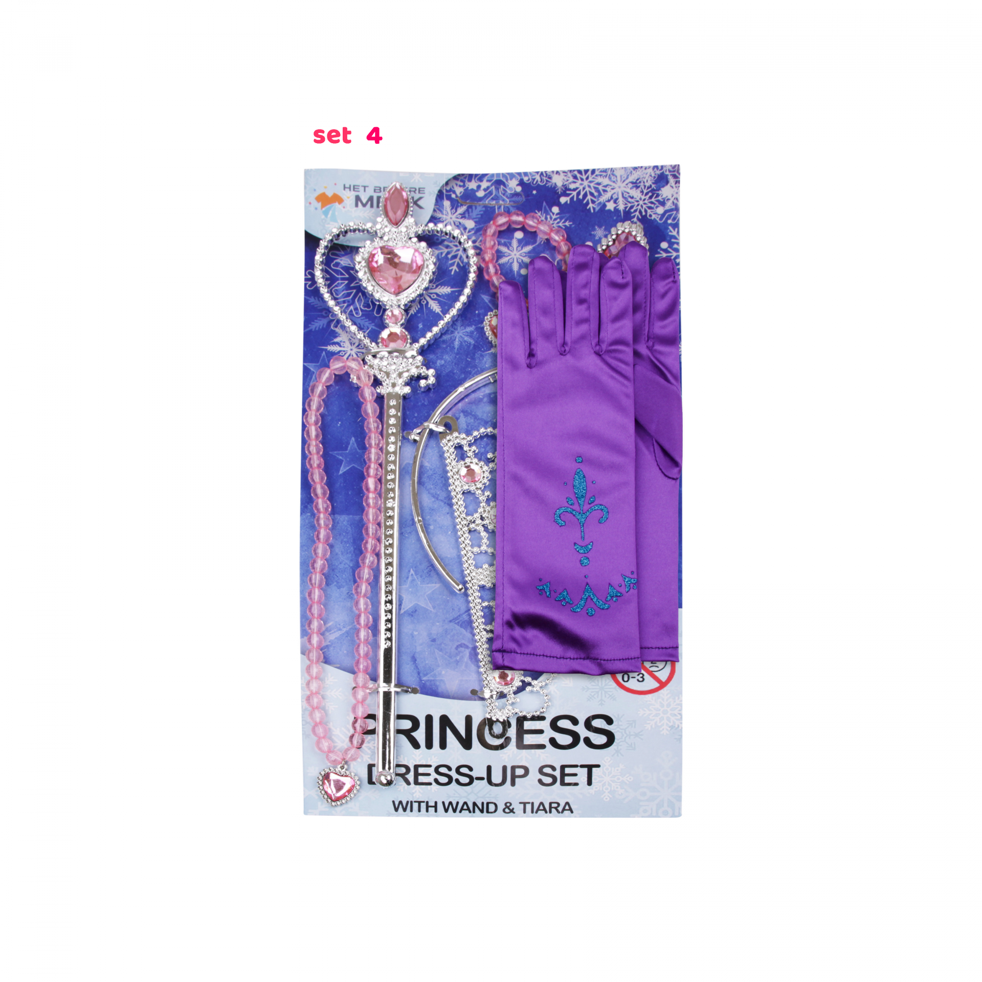 Speelgoed - voor bij je prinsessen jurk - Tiara - Prinsessen Verkleedkleding - Lange/korte Handschoenen - Afbeelding 2