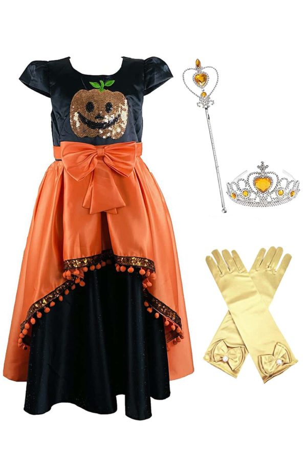 Halloween kostuum - prinsessenjurk meisje + accessoires - Afbeelding 15