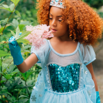 Frozen Elsa prinsessenjurk + Kroon + Toverstaf