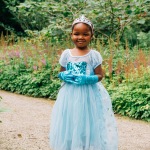 Frozen Elsa prinsessenjurk + Kroon + Toverstaf