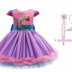 Prinsessenjurk Pailletten Jurk - Paars/Roze -Toverstaf / Kroon