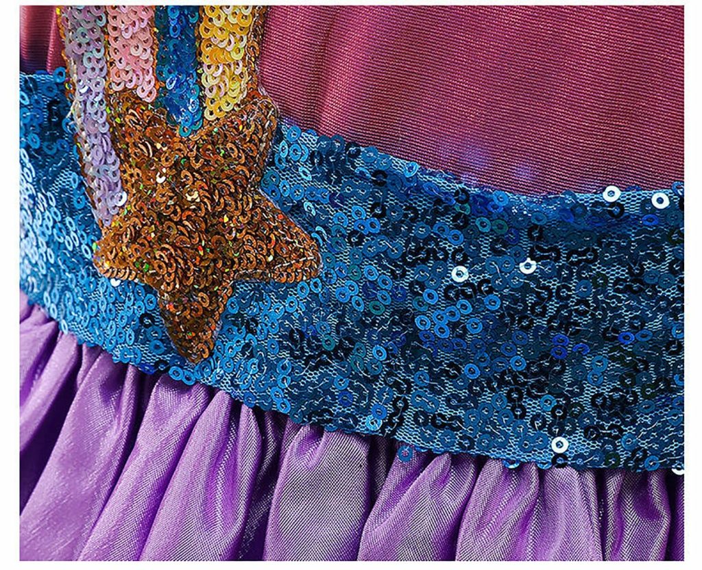 Prinsessenjurk Pailletten Jurk - Paars/Roze -Toverstaf / Kroon - Afbeelding 6