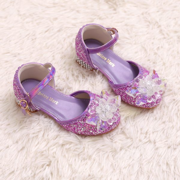 Compleet Frozen Elsa paars pakket - jurk + prinsessenschoenen + accessoires - Afbeelding 5