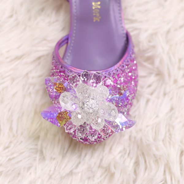 Compleet Frozen Elsa paars pakket - jurk + prinsessenschoenen + accessoires - Afbeelding 6