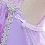 Frozen Elsa Jurk - Prinsessenjurk Meisje - Kroon + Toverstaf + Elsa Vlecht + Prinsessen Handschoenen - Paars