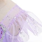 Frozen Elsa Jurk - Prinsessenjurk Meisje - Kroon + Toverstaf + Elsa Vlecht + Prinsessen Handschoenen - Paars