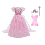 Frozen Elsa roze jurk - compleet accessoireset