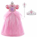Zeemeermin jurk - Ariel -  Tiara, Toverstaf, Handschoenen