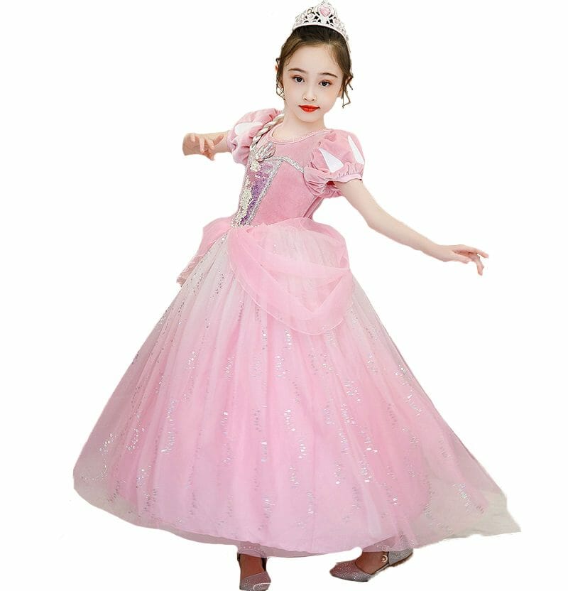 Zeemeermin jurk - Ariel -  Tiara, Toverstaf, Handschoenen - Afbeelding 9